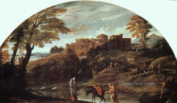 Annibale Carracci Painting - The Flight into Egypt Baroque Annibale Carracci